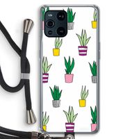 Sanseveria: Oppo Find X3 Transparant Hoesje met koord