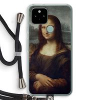 Mona Lisa: Pixel 5 Transparant Hoesje met koord