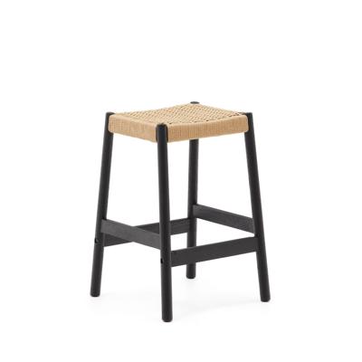 Kave Home Yalia barkruk H65 zonder rugleuning Zwart