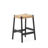 Kave Home Yalia barkruk H65 zonder rugleuning Zwart