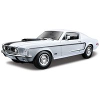 Schaalmodel Ford Mustang GT Cobra 1968 wit 24 cm   - - thumbnail