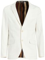 ETRO blazer en jacquard à simple boutonnage - Blanc