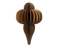 Ornament papier d12h20 cm bruin Decoris - Decoris