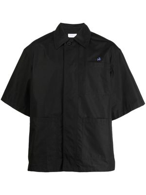 Off-White chemise en coton à logo brodé - Noir
