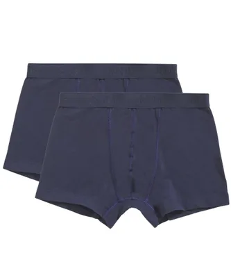 2-pak Jongens boxershorts Organic - Biologisch katoenen kinder onderbroeken - Zwart - Grijs - Donkerblauw