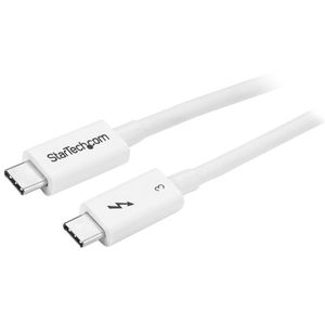 StarTech.com Thunderbolt 3 (40Gbps) USB-C kabel Thunderbolt, USB en DP compatibel 0.5m wit