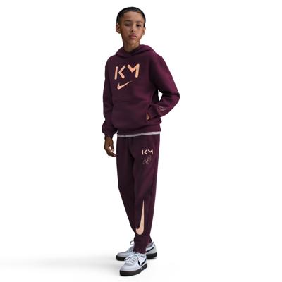 Nike Kylian Mbappé Club Fleece Joggingpak Hooded Kids Bordeauxrood Oranje