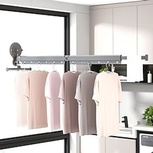 handdoekstang badkamerplank droogrek verstelbare lengte opvouwbaar intrekbare kabel eigentijds modern aluminium 1 st - badkamer aan de muur gemonteerd Lightinthebox