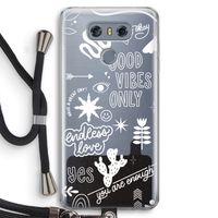 Good vibes: LG G6 Transparant Hoesje met koord