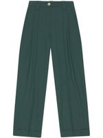 GANNI pantalon à plis - Vert - thumbnail