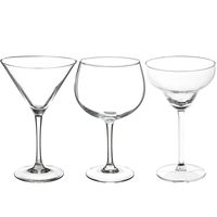 Cocktailglazen set - gin/martini/margarita glazen - 12x stuks - thumbnail