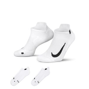 Nike Multiplier No-Show Enkelsokken 2-Pack Wit Zwart