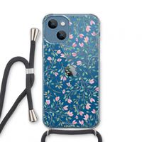Sierlijke bloemen: iPhone 13 mini Transparant Hoesje met koord