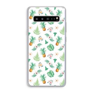 Ananas bladeren: Samsung Galaxy S10 5G Transparant Hoesje