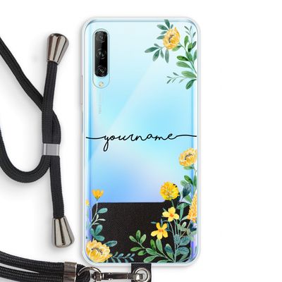 Gele bloemen: Huawei P Smart Pro Transparant Hoesje met koord