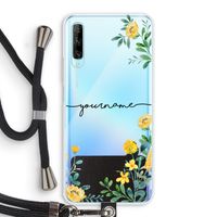 Gele bloemen: Huawei P Smart Pro Transparant Hoesje met koord