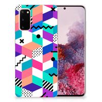 Samsung Galaxy S20 TPU Hoesje Blokken Kleurrijk - thumbnail