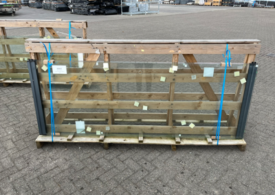 Glasschuifsysteem (3-spoor) - 262x231,6 cm - Antraciet Structuur - Vaste deel rechts - Incl. rails - excl. Bevestigingsmateriaal - SALE25017 Verasol