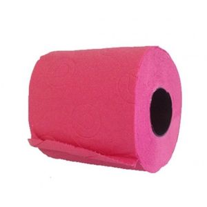 12x Fuchsia roze toiletpapier rol 140 vellen