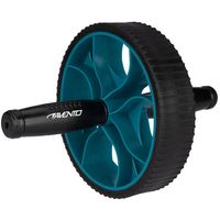 Avento fitnesswiel Power Ab-Roller 17 cm zwart/blauw - thumbnail