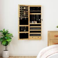 VidaXL Sieradenkast met spiegel en led wandgemonteerd