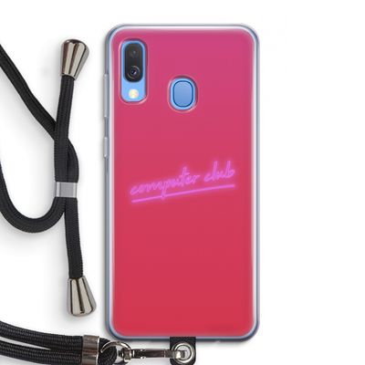 Vice Glow: Samsung Galaxy A40 Transparant Hoesje met koord