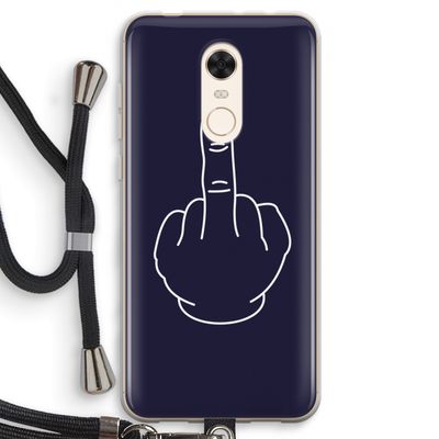 F**k U: Xiaomi Redmi 5 Transparant Hoesje met koord