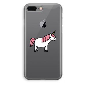 Eenhoorn: iPhone 8 Plus Transparant Hoesje