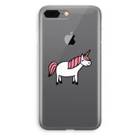 Eenhoorn: iPhone 8 Plus Transparant Hoesje