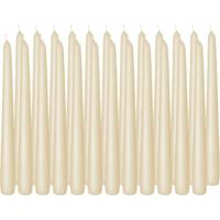 Dinerkaarsen/kandelaarkaarsen Cello - 24x stuks - creme wit - Gotisch - 25 cm