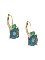 Wouters & Hendrix Gold boucles d'oreilles Charleston Chapters en or jaune 18ct - Bleu