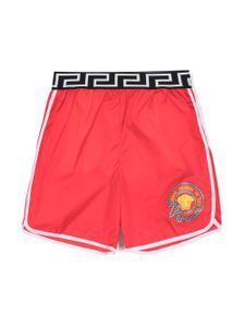 Versace Kids short de bain Nautical Medusa à logo imprimé - Rouge