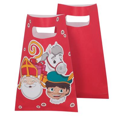 Boland Sinterklaas uitdeelzakjes - 10x stuks - 23 x 15 cm - Sint traktatiezakjes