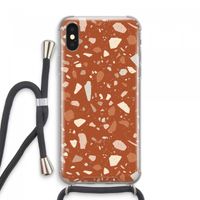 Terrazzo N°22: iPhone XS Max Transparant Hoesje met koord