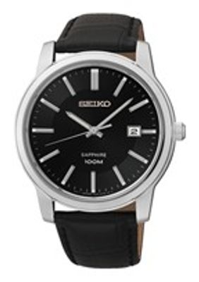Horlogeband Seiko 7N42-0GA0 / SGEH19P1 / L0CL011J0 Leder Zwart 21mm