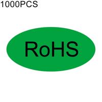 1000 stuks ovaal vorm zelfklevende RoHS Sticker RoHS Label grootte: 10x20mm