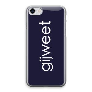 Gijweet: iPhone 8 Transparant Hoesje