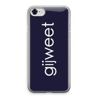 Gijweet: iPhone 8 Transparant Hoesje Gijweet: iPhone 8 Transparant Hoesje