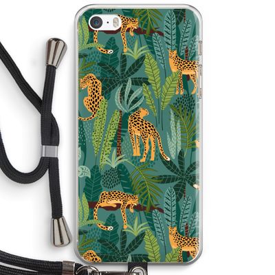 Luipaard 2: iPhone 5 / 5S / SE Transparant Hoesje met koord