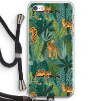 Luipaard 2: iPhone 5 / 5S / SE Transparant Hoesje met koord
