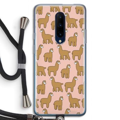 Alpacas: OnePlus 7 Pro Transparant Hoesje met koord