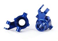 Steering blocks, 6061-T6 aluminum (blue-anodized), left & right (TRX-8937X)