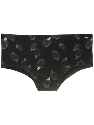 Amir Slama slip de bain à imprimé graphique - Noir