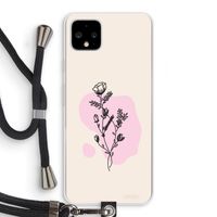 Roses are red: Pixel 4 XL Transparant Hoesje met koord Roses are red: Pixel 4 XL Transparant Hoesje met koord
