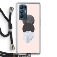 Marmeren cirkels: Oppo Find X3 Neo Transparant Hoesje met koord