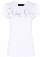 Philipp Plein t-shirt à logo strassé - Blanc - thumbnail