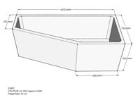 Xenz beterbad baddrager voor lagoon compact rechts 170x75cm