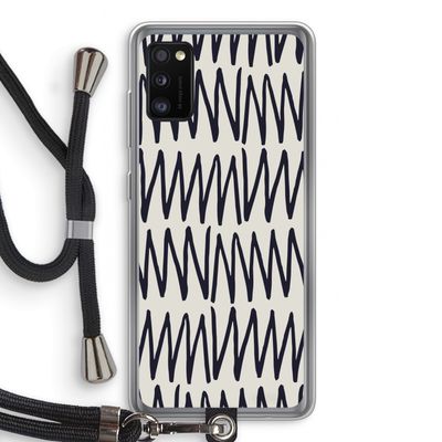Marrakech Zigzag: Samsung Galaxy A41 Transparant Hoesje met koord