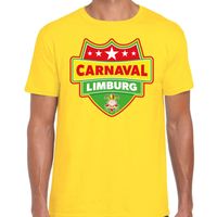 Carnaval verkleed t-shirt Limburg geel voor heren - thumbnail