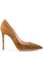 Gianvito Rossi escarpins texturés à bout pointu - Marron